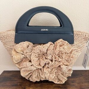 Jason Wu Rose Straw Tote Bag
